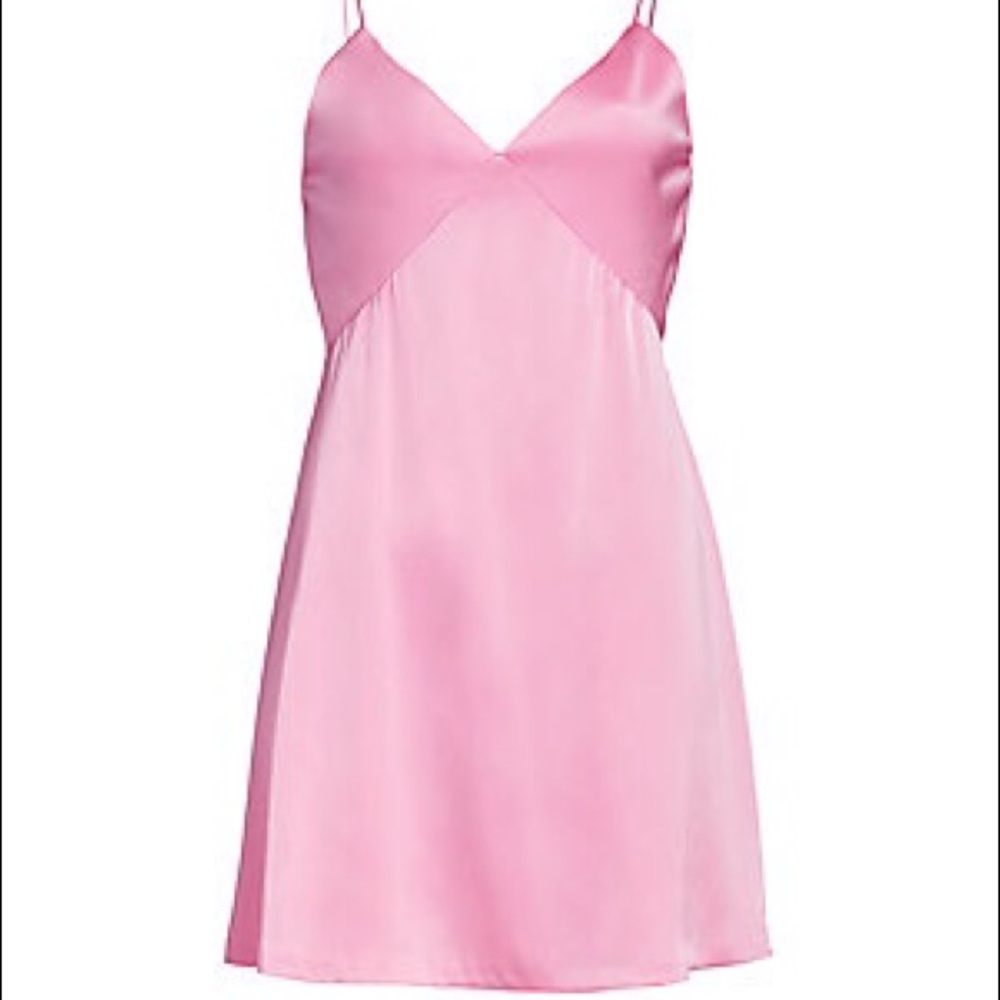ALICE+OLIVIA MELINDA SEAMED SLIP MINI DRESS